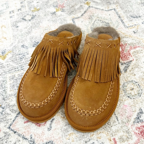 New Free People Fallon Fringe Mules - Picture 5 of 7
